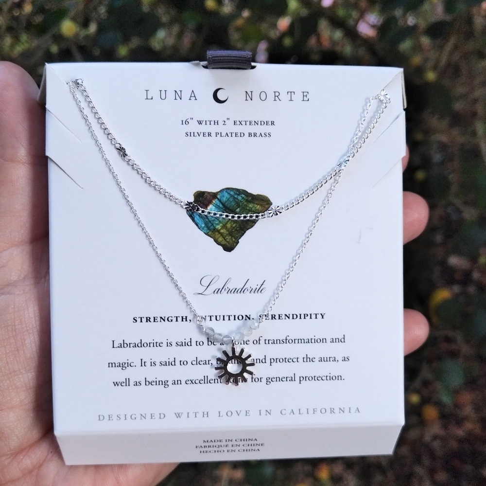 Luna🌙 Norte Double✌️ Silver🤍 Necklace - NIB - Picture 3 of 15